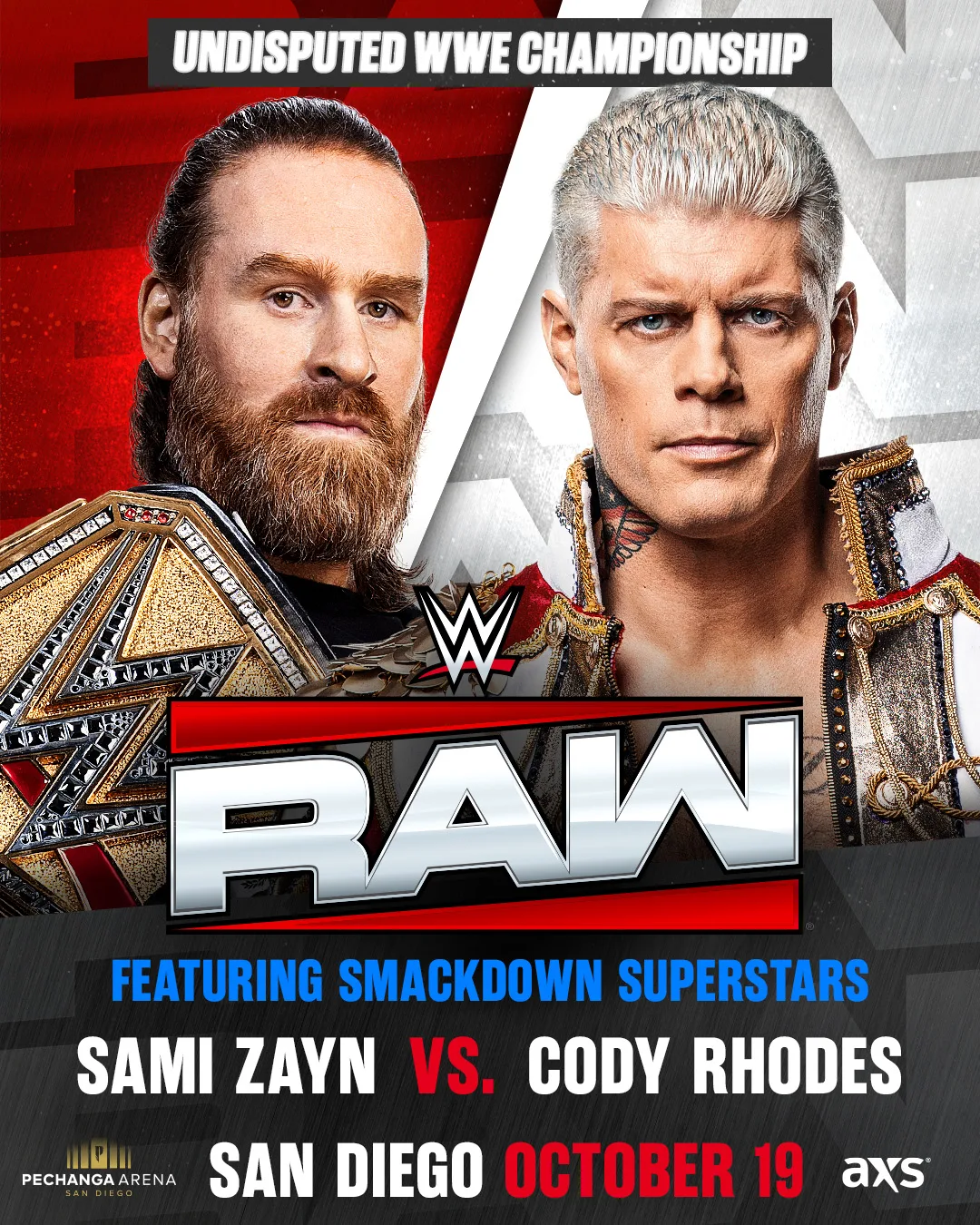 Sami Zayn срещу Cody Rhodes за титлата на следващия Raw